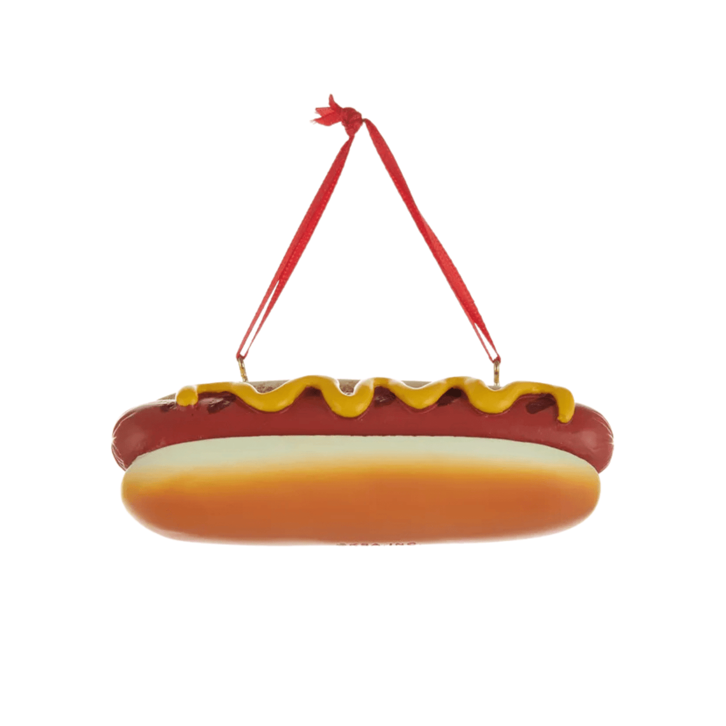 Kurt Adler Hot Dog Ornament – Fun Foodie Christmas Tree Decoration with Mustard, Bun & Grill Marks - Tree Treasures