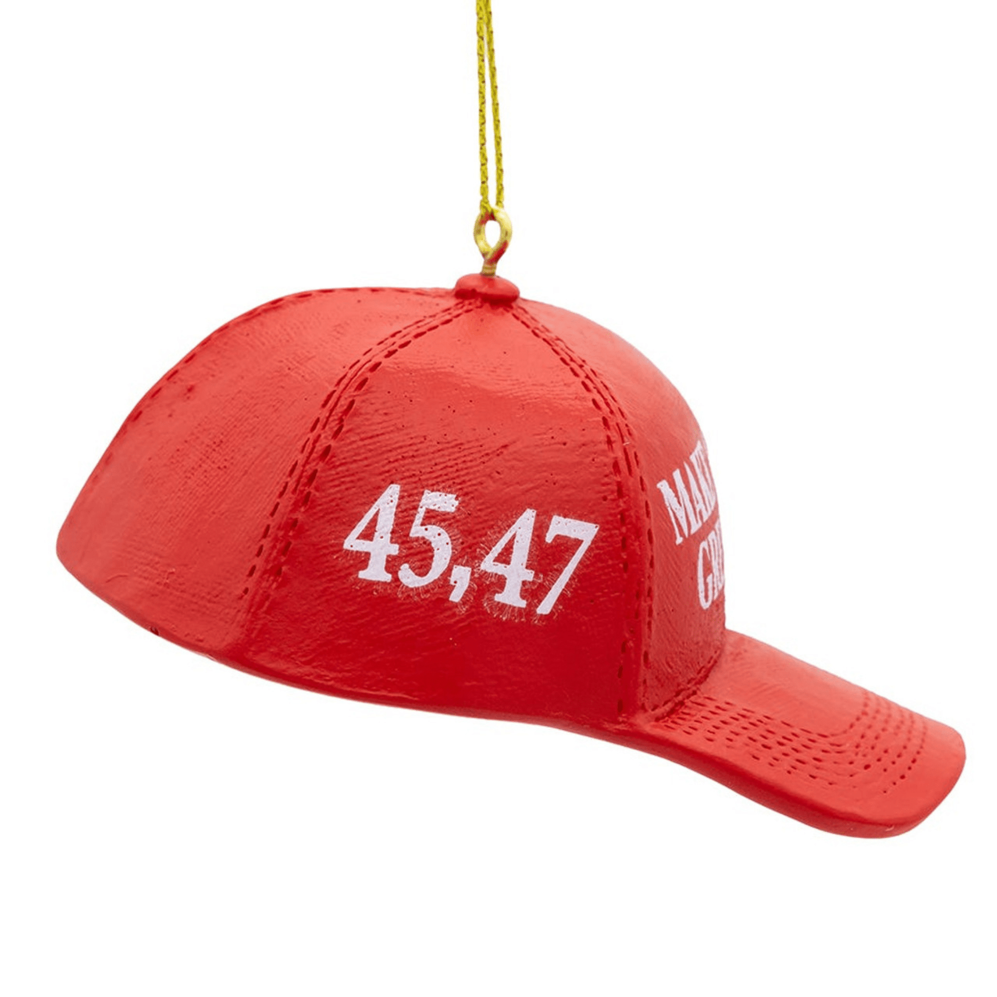 Kurt Adler MAGA 45, 47 Hat Ornament – Patriotic Christmas Tree Decoration - Tree Treasures