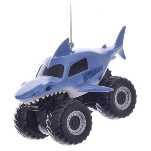 Kurt Adler Monster Jam® Megalodon Ornament – Officially Licensed Shark Monster Truck Holiday Decoration - Tree Treasures