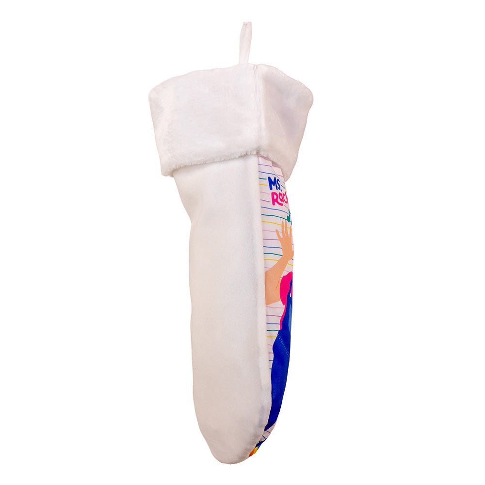 Kurt Adler Ms. Rachel™ with Herbie White Appliqué Christmas Stocking - Tree Treasures