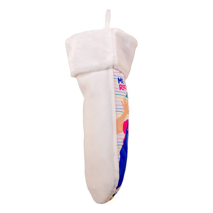 Kurt Adler Ms. Rachel™ with Herbie White Appliqué Christmas Stocking - Tree Treasures
