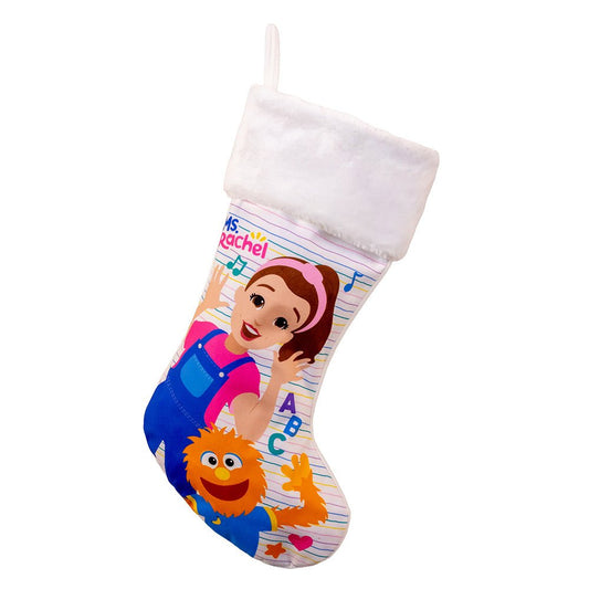 Kurt Adler Ms. Rachel™ with Herbie White Appliqué Christmas Stocking - Tree Treasures