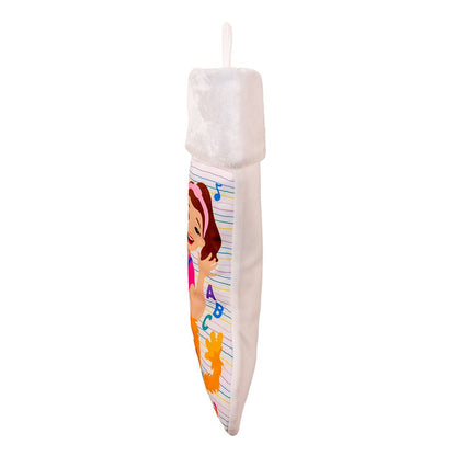 Kurt Adler Ms. Rachel™ with Herbie White Appliqué Christmas Stocking - Tree Treasures