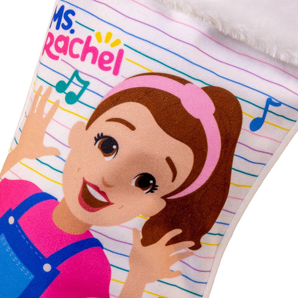 Kurt Adler Ms. Rachel™ with Herbie White Appliqué Christmas Stocking - Tree Treasures