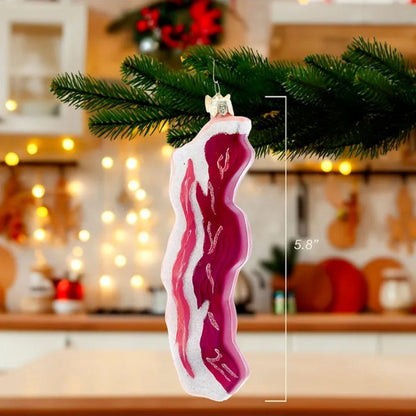 Kurt Adler Noble Gemsª Bacon Glass Ornament, 5.75 - inches - Tree Treasures