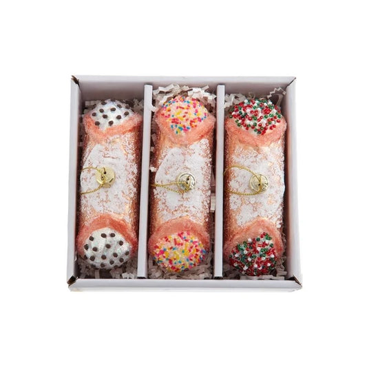 Kurt Adler Noble Gemsª Glass Cannoli Ornaments, 4.75 - inches - Tree Treasures