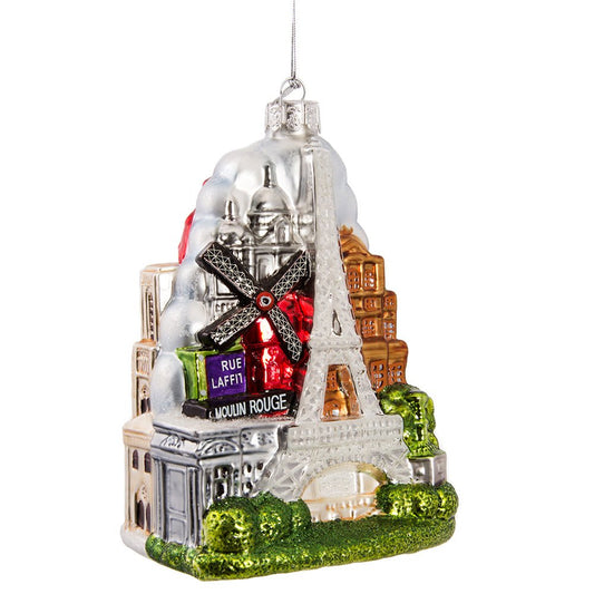 Kurt Adler Paris Cityscape Glass Ornament - Tree Treasures