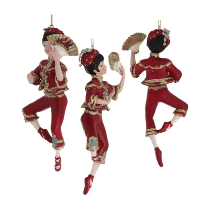Kurt Adler Resin International Dancer Ornament Set – 4 Piece - Tree Treasures
