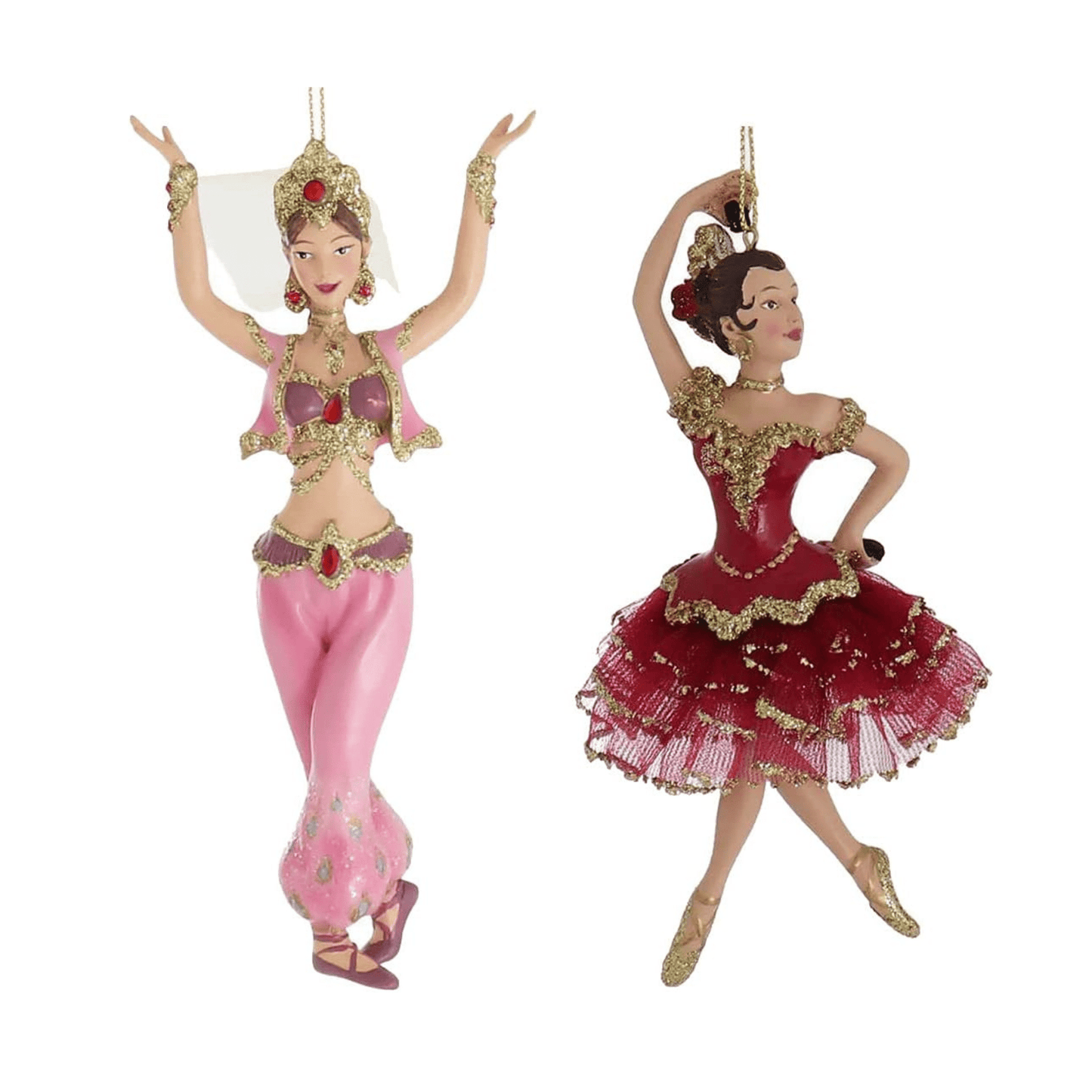 Kurt Adler Resin International Dancer Ornament Set – 4 Piece - Tree Treasures