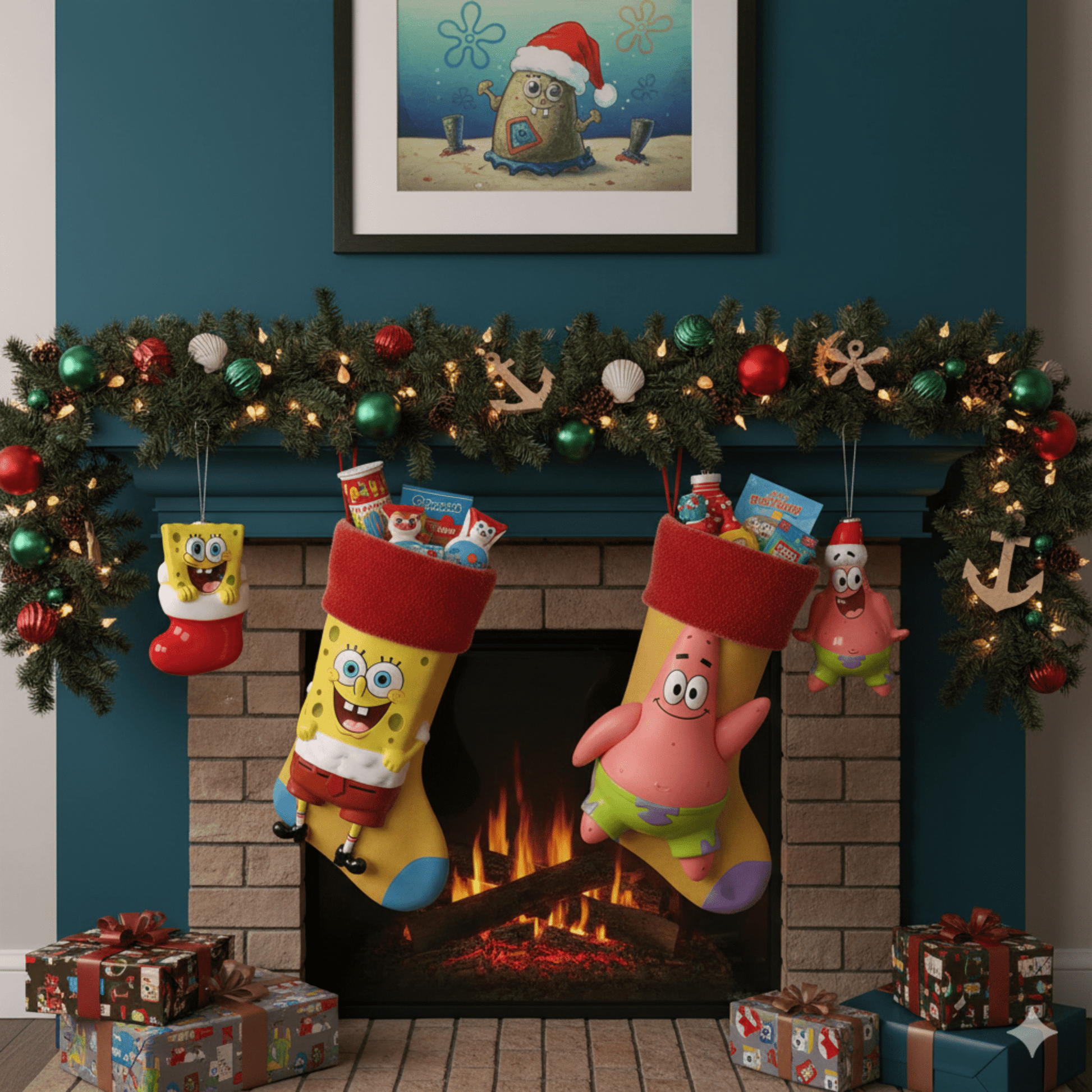 Kurt Adler Spongebob Squarepants™ & Patrick Decoupage Ornaments, Set of 2, 3.5 Inches - Tree Treasures