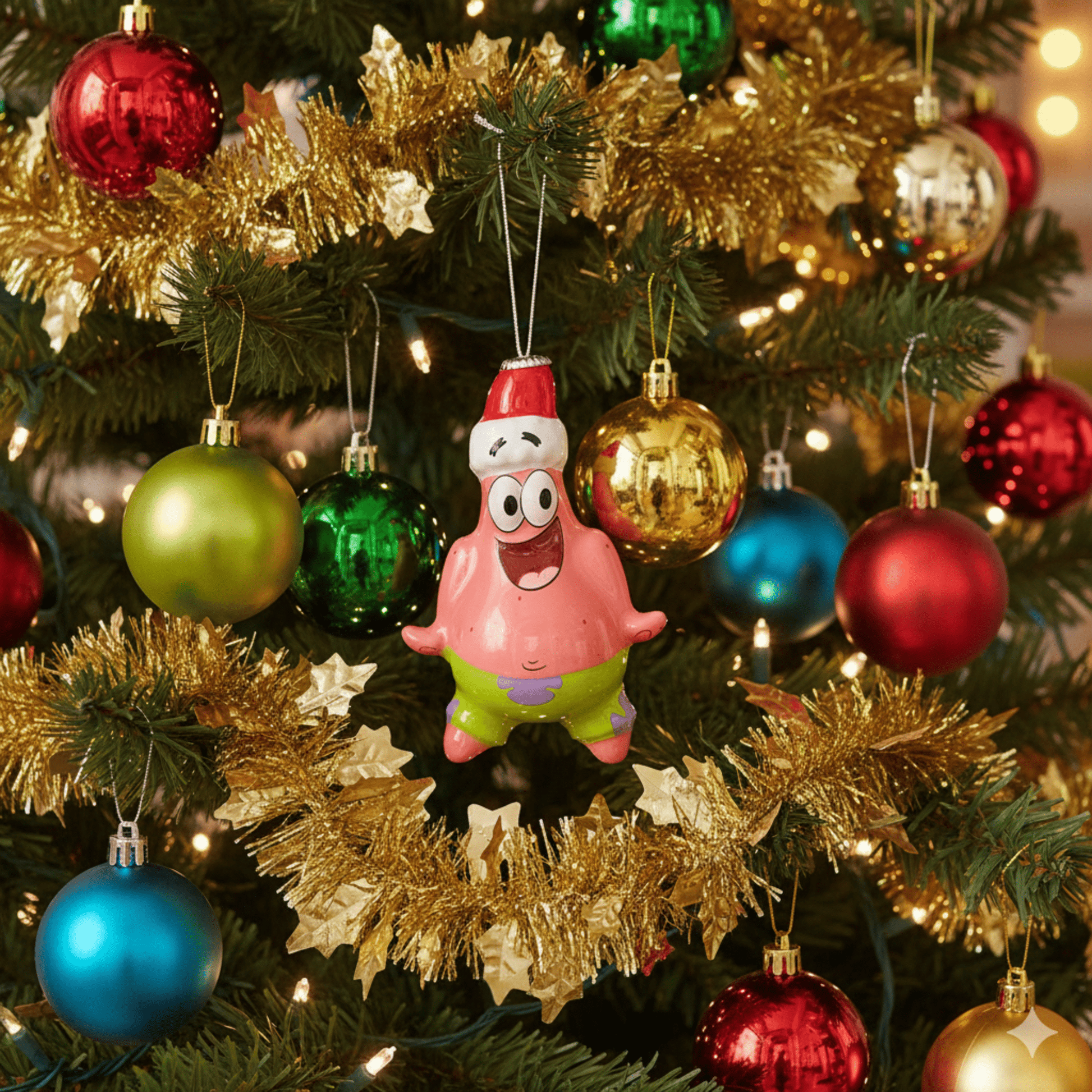 Kurt Adler Spongebob Squarepants™ & Patrick Decoupage Ornaments, Set of 2, 3.5 Inches - Tree Treasures