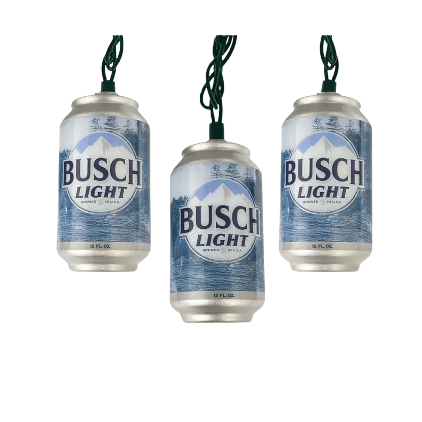 Kurt Adler UL 10 - Light Budweiser Busch Light Can Light Set – Official Beer Can String Lights - Tree Treasures