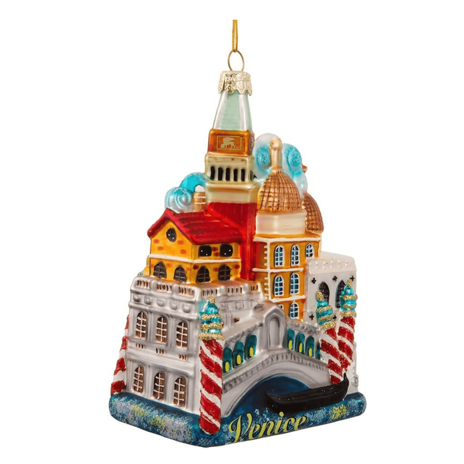 Kurt Adler Venice Cityscape Glass Ornament – 5" - Tree Treasures