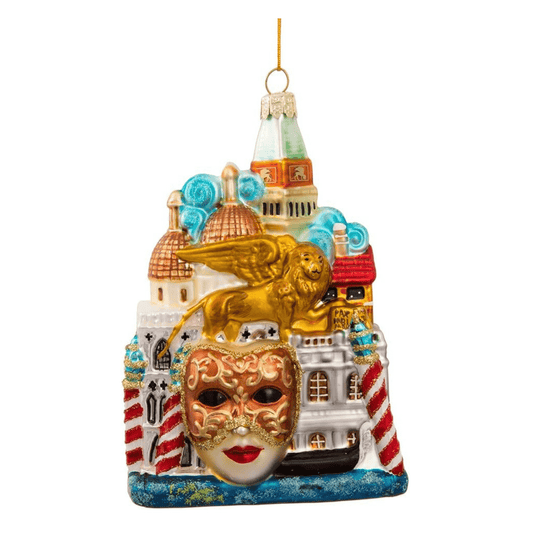 Kurt Adler Venice Cityscape Glass Ornament – 5" - Tree Treasures