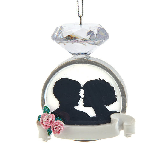 Kurt Adler Wedding Ring Couple Ornament for Personalization - Tree Treasures
