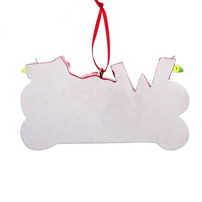Kurt Adler "Woof" Dog Bone Christmas Tree Ornament For Personalization, 2.375 Inches - Tree Treasures