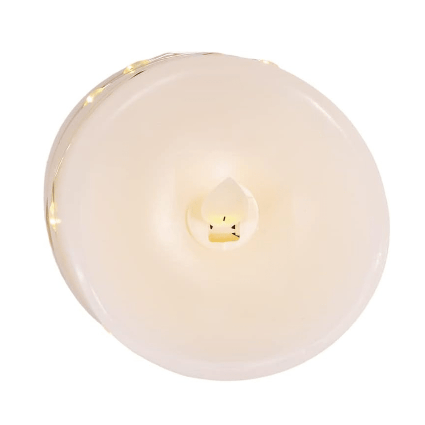 Kurt S. Adler 4 - Inch Battery - Operated Flicker Flame White Candle with Fairy Lights - Tree Treasures