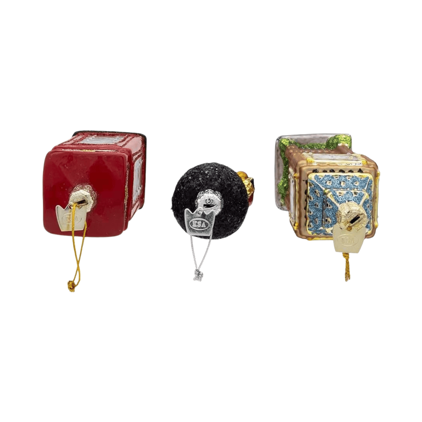 Kurt S. Adler Noble Gems™ Glass England Ornaments – 3 - Piece Set, London - Themed Holiday Decorations - Tree Treasures