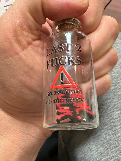 "Last 2 Fucks" Gag Gift – Break in Case of Emergency - Tree Treasures