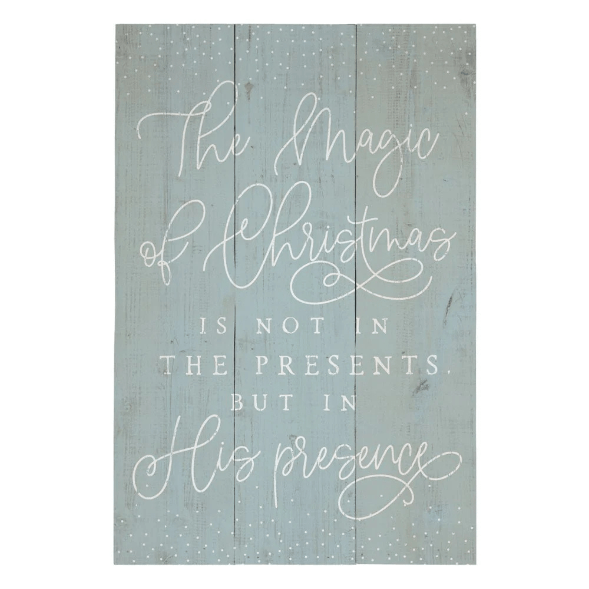 Magic of Christmas Rustic Pallet Sign – 16"x10.75" Wooden Holiday Wall Decor - Tree Treasures