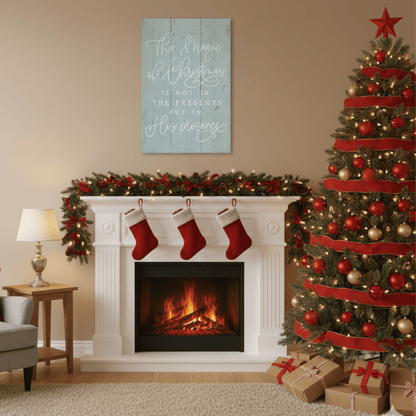 Magic of Christmas Rustic Pallet Sign – 16"x10.75" Wooden Holiday Wall Decor - Tree Treasures