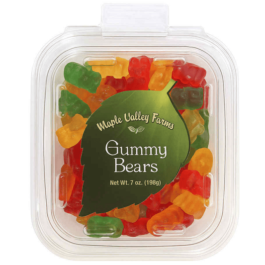Maple Valley Farms Gummy Bears 7 OZ Peg Tub - Tree Treasures