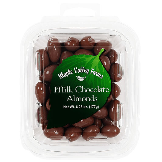 Maple Valley Farms Milk Chocolate Almonds 6.25 OZ - Tree Treasures