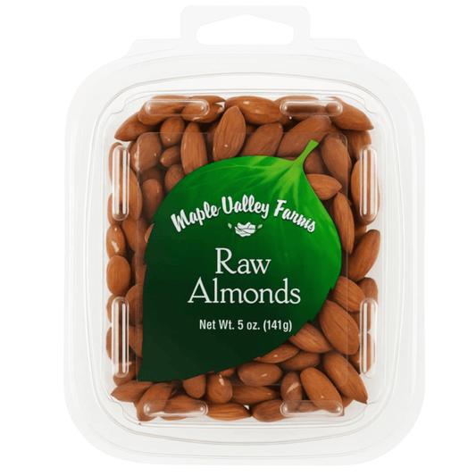 Maple Valley Farms Raw Almonds 5 OZ Tub - Tree Treasures