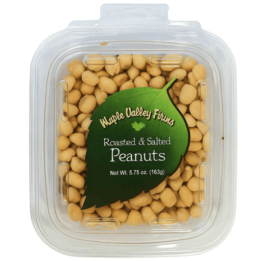 Maple Valley Farms Roasted And Salted Peanuts 5.75 OZ Peg Tub - Tree Treasures