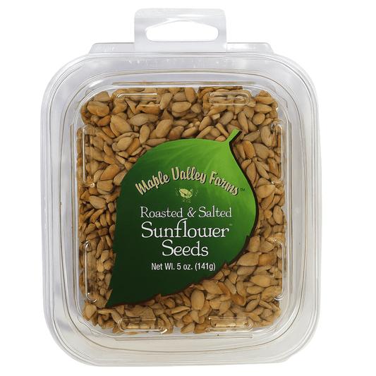 Maple Valley Farms Roasted And Salted Sunflower Seeds 5 OZ Peg Tub - Tree Treasures