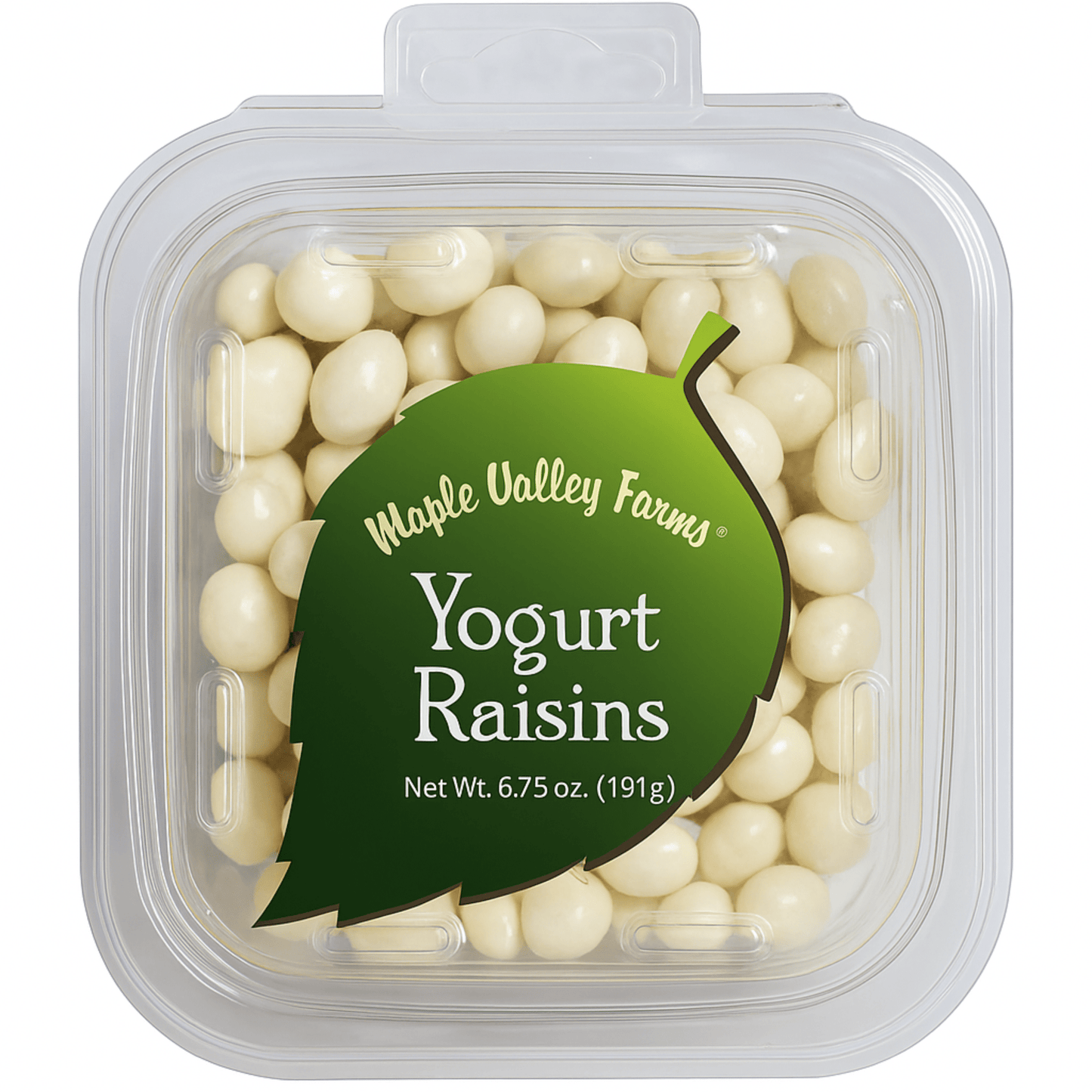 Maple Valley Farms Yogurt Raisins 6.75 OZ Peg Tub - Tree Treasures