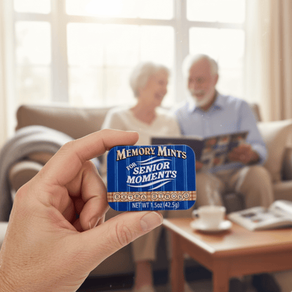 Memory Mints for Senior Moments – Extra Strong Peppermint Mints 1.5 oz Tin – Funny Gift - Tree Treasures
