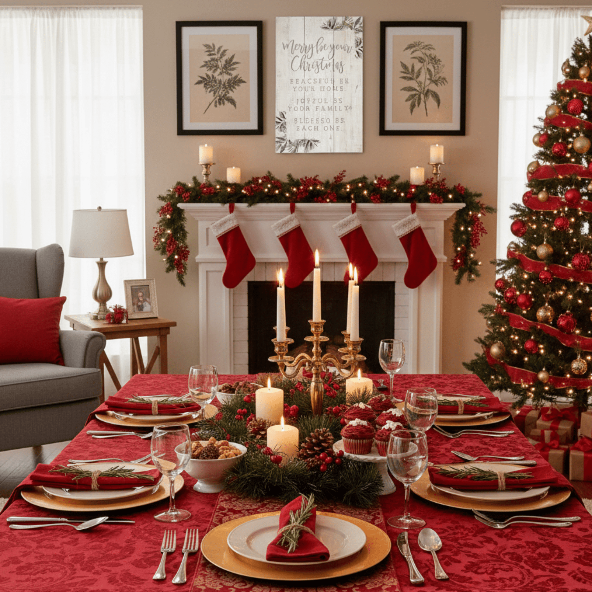 Merry Be Your Christmas Rustic Wooden Wall Art – 16" x 10.75" Rustic Pallet Sign - Tree Treasures