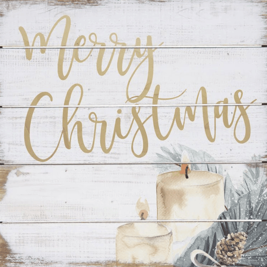 Merry Christmas Perfect Pallet Petites Rustic Holiday Sign - Tree Treasures