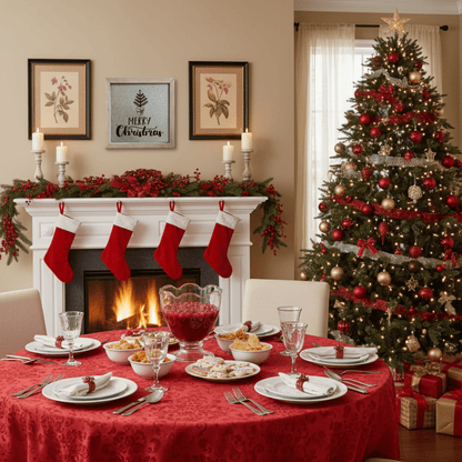 Merry Christmas Rustic Framed Galvanized Wall Art – 10" x 10" Holiday Décor - Tree Treasures