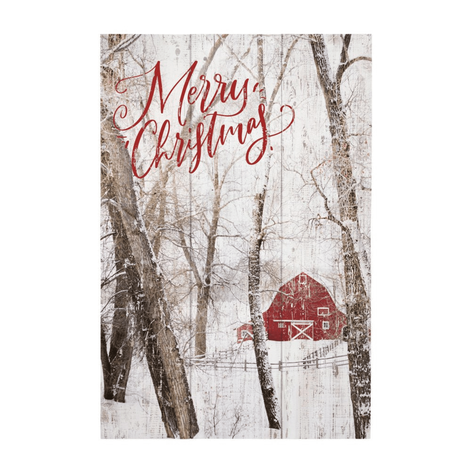 Merry Christmas Wooden Wall Art – 10.75" x 16" Rustic Pallet Sign - Tree Treasures