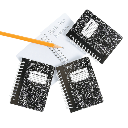 Mini Black & White Spiral Notebooks – 2.5" x 3.5", 25 Pages - Tree Treasures