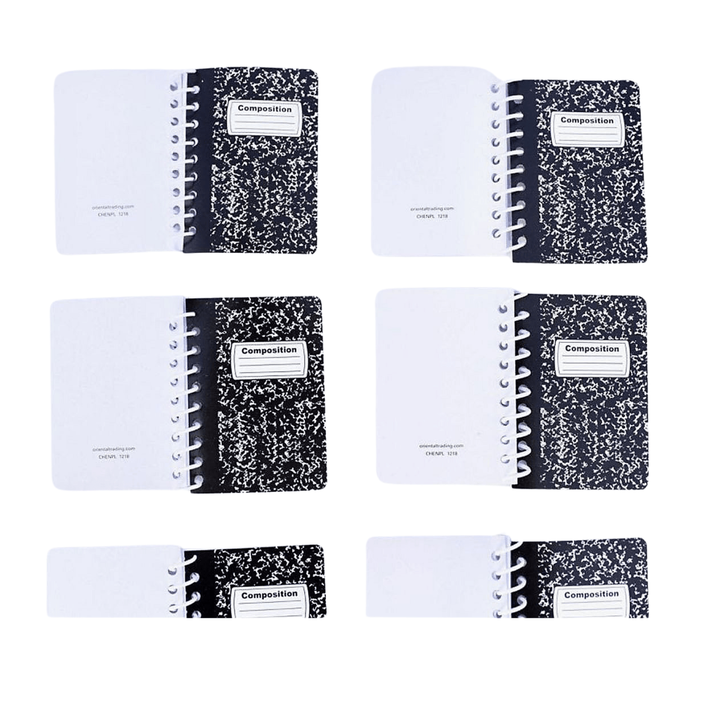 Mini Black & White Spiral Notebooks – 2.5" x 3.5", 25 Pages - Tree Treasures