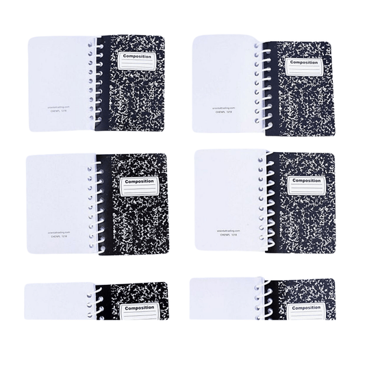 Mini Black & White Spiral Notebooks – 2.5" x 3.5", 25 Pages - Tree Treasures