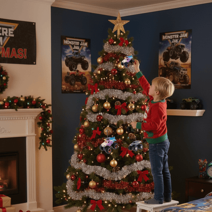 Monster Jam® Ornament Bundle – Sparkle Smash & Blow Mold Truck Ornaments by Kurt Adler - Tree Treasures