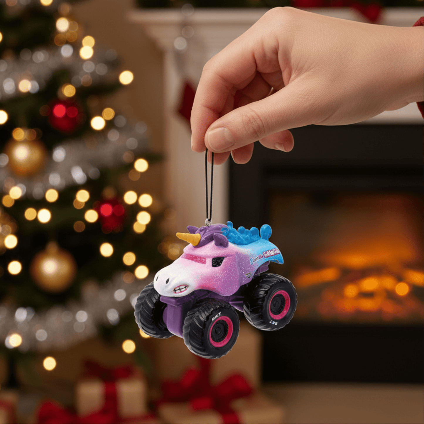 Monster Jam® Ornament Bundle – Sparkle Smash & Blow Mold Truck Ornaments by Kurt Adler - Tree Treasures