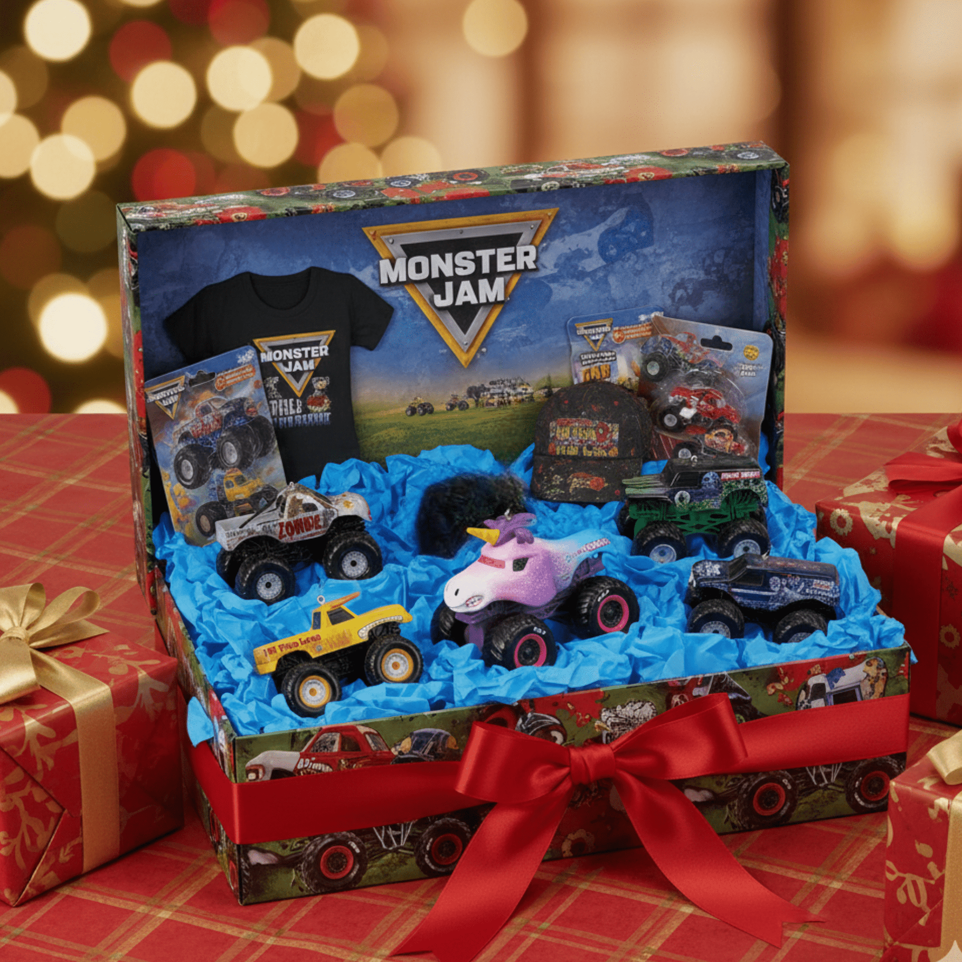 Monster Jam® Ornament Bundle – Sparkle Smash & Blow Mold Truck Ornaments by Kurt Adler - Tree Treasures