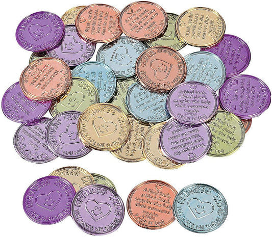 Motivational Kindness Coins - 144 Pack - Tree Treasures