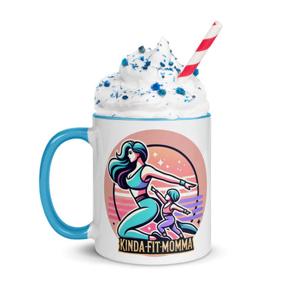Mug with Color InsideKinda Fit Momma Mug – TikTok Colab | Fitness Mom Mug - Tree Treasures