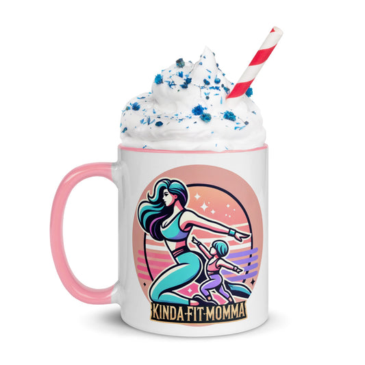 Mug with Color InsideKinda Fit Momma Mug – TikTok Colab | Fitness Mom Mug - Tree Treasures