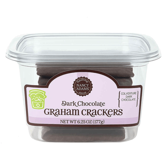 Nancy Adams Dark Chocolate Graham Crackers 6.25 OZ TUB - Tree Treasures