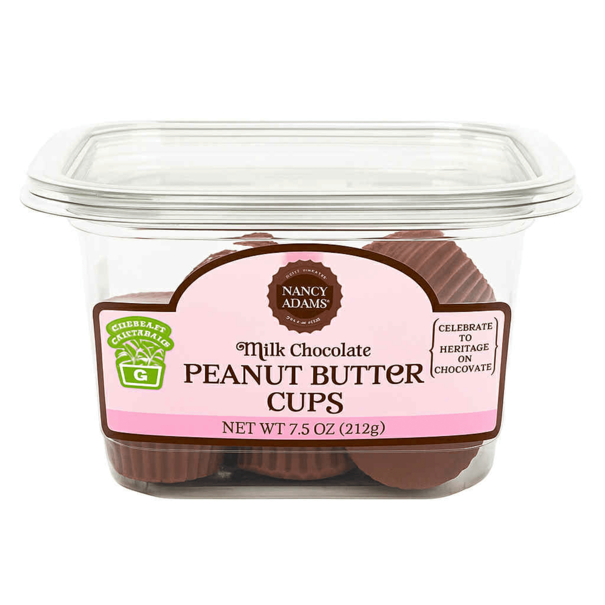 Nancy Adams Milk Chocolate Peanut Butter Cups 7.5 OZ Tub - Tree Treasures