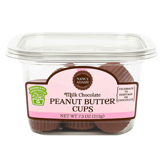 Nancy Adams Milk Chocolate Peanut Butter Cups 7.5 OZ Tub - Tree Treasures