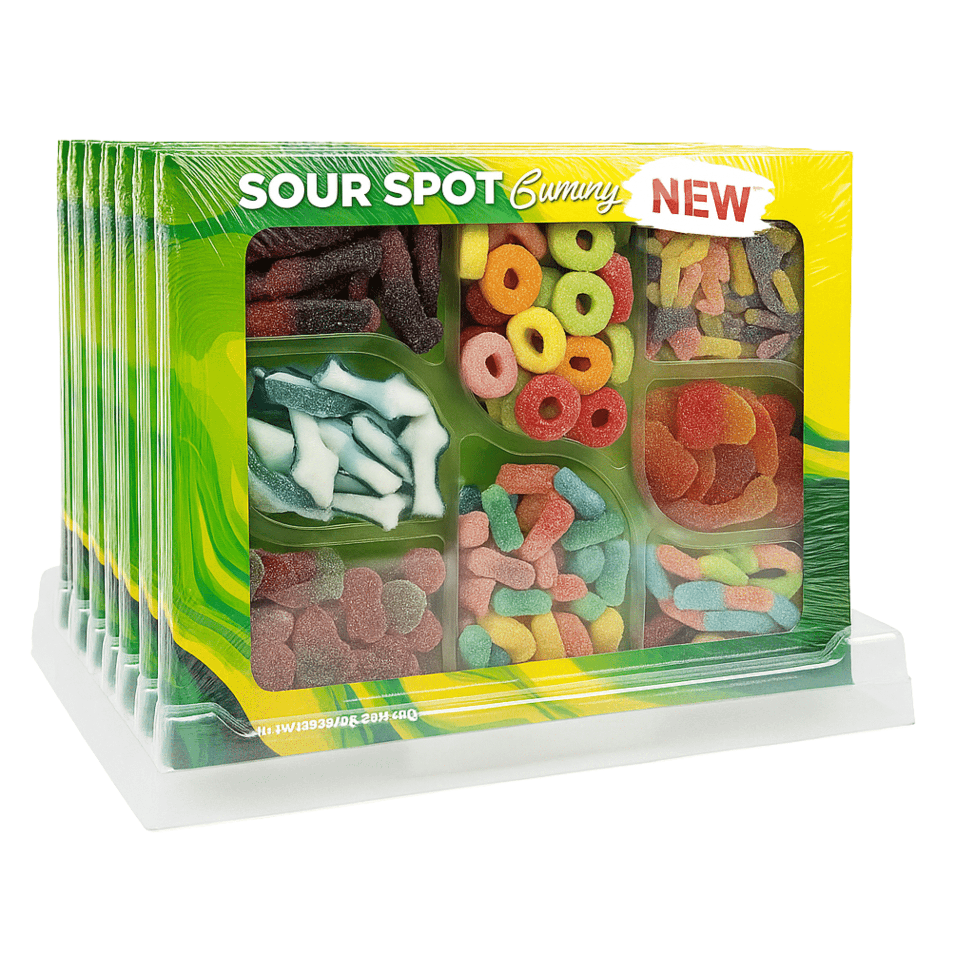Nassau Candy Sour Spot Gummies Charcuterie Board 22.05 oz Box – Assorted Sour Gummy Candy Gift Tray - Tree Treasures