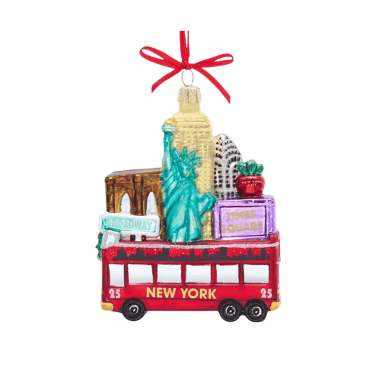New York Cityscape Glass Ornament by Kurt Adler - Tree Treasures